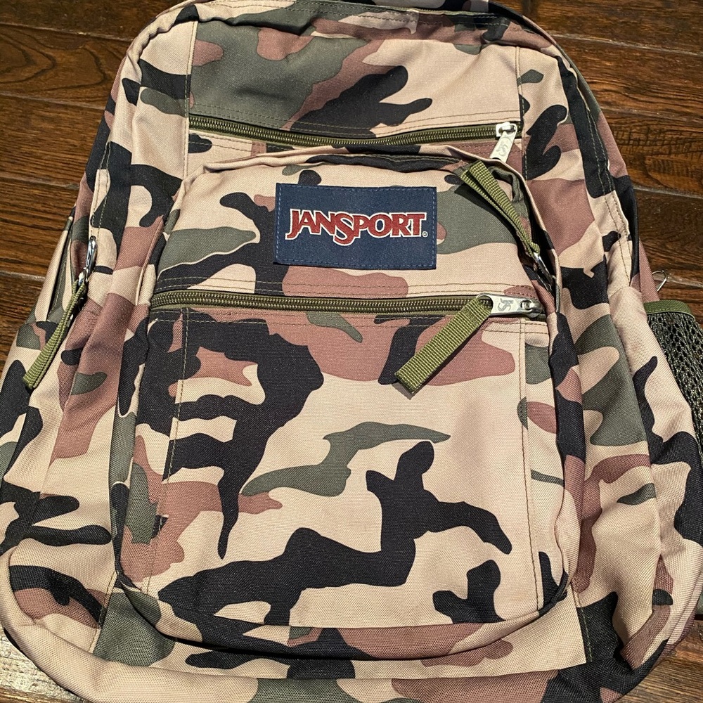 Camo JanSport Big Student backpack